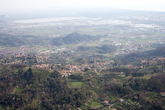 Aerial view of Pedona in the state Tuscany, Italy