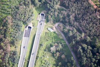 Aerial photograpy of Massarosa in the state Lucca, Italy
