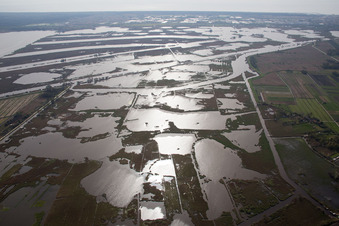 Massarosa in the state Lucca, Italy seen from above