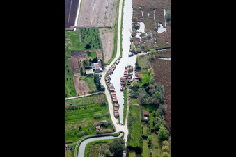 Massarosa in the state Lucca, Italy from the drone perspective