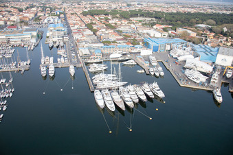 Viareggio in the state Lucca, Italy from above