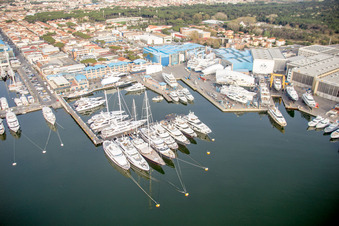 Shipyard on the banks in Viareggio in Toskana, Italy