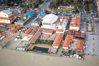 Viareggio in the state Lucca, Italy seen from above