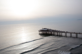 Lido di Camaiore in the state Tuscany, Italy from above
