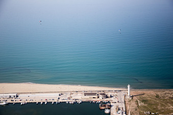 Aerial photograpy of Viareggio in the state Lucca, Italy