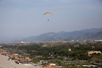 Aerial view of Marina dei Ronchi in the state Tuscany, Italy