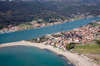 Marinella di Sarzana in the state Liguria, Italy from the plane