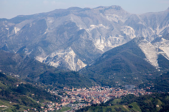 Quarry for the extraction and mining of marble in Carrara in the state Massa-Carrara, Italy