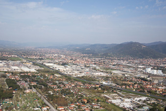 Avenza in the state Tuscany, Italy out of the air