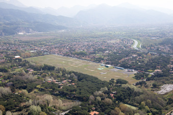 Aerial photograpy of Marina dei Ronchi in the state Tuscany, Italy