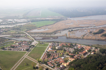Aerial view of Bagni in the state Emilia Romagna, Italy