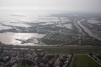 Oblique view of Bagni in the state Emilia Romagna, Italy