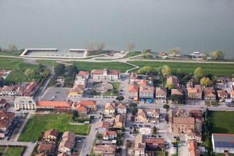 Aerial photograpy of Ca' Tiepolo in the state Veneto, Italy