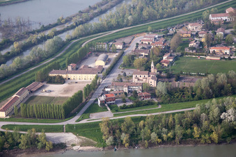 Ca' Tiepolo in the state Veneto, Italy seen from above