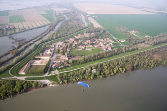 Ca' Tiepolo in the state Veneto, Italy from the plane