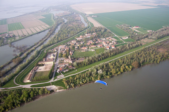 Bird's eye view of Ca' Tiepolo in the state Veneto, Italy