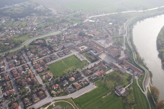 Mesola in the state Ferrara, Italy from above
