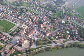 Mesola in the state Ferrara, Italy viewn from the air