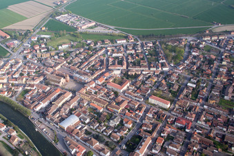 Aerial photograpy of Massa Fiscaglia in the state Emilia Romagna, Italy