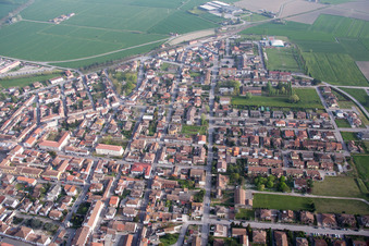 Oblique view of Massa Fiscaglia in the state Emilia Romagna, Italy