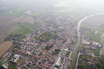 Aerial photograpy of Migliarino in the state Emilia Romagna, Italy