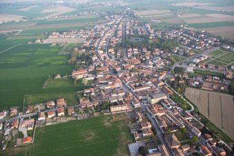 Aerial view of Sant'Alberto in the state Emilia Romagna, Italy
