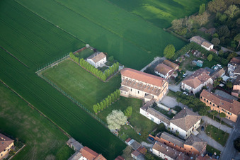 Oblique view of Sant'Alberto in the state Emilia Romagna, Italy