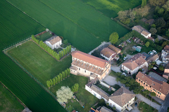 Sant'Alberto in the state Emilia Romagna, Italy from above