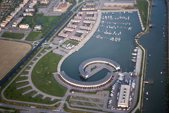 Casalborsetti in the state Emilia Romagna, Italy out of the air