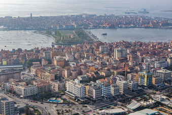 Aerial photograpy of Chioggia in the state Metropolitanstadt Venedig, Italy