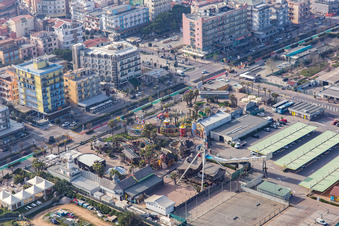 Amusement park on the beach in Chioggia in the state Metropolitanstadt Venedig, Italy