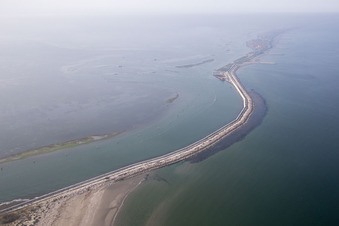 Oblique view of Sottomarina in Faro in the state Veneto, Italy