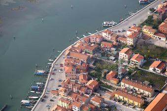 Townscape on the seacoast of Mediterranean Sea in San Vito in Veneto, Italy
