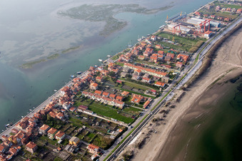 Aerial view of Sant'Antonio in the state Veneto, Italy