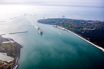 Oblique view of Santa Maria del Mare in the state Veneto, Italy