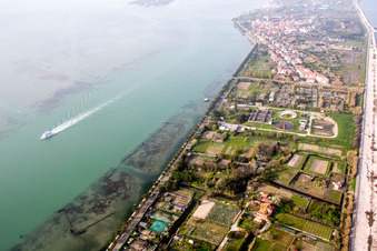 Aerial view of Malamocco in the state Veneto, Italy