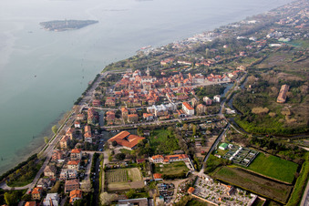 Aerial photograpy of Malamocco in the state Veneto, Italy
