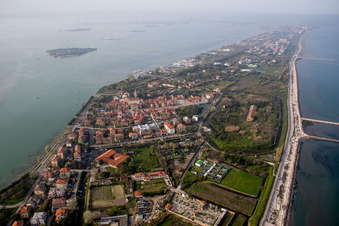 Oblique view of Malamocco in the state Veneto, Italy