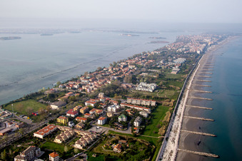 Bird's eye view of Malamocco in the state Veneto, Italy