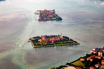 Coastal area of the Isola Di San Lazzaro and San Servolo - Island in Lido in Veneto, Italy