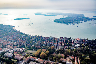 Aerial view of San Nicolò di Lido in the state Veneto, Italy