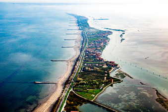Santa Maria del Mare in the state Veneto, Italy seen from above