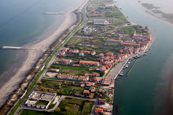 San Pietro in Volta in the state Veneto, Italy from the plane
