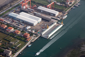 Aerial photograpy of Sant'Antonio in the state Veneto, Italy