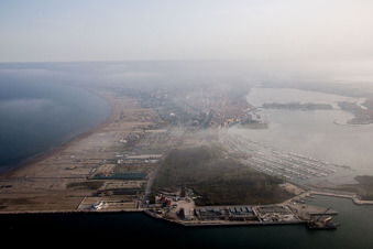 Sottomarina in Faro in the state Veneto, Italy from above
