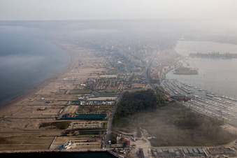 Sottomarina in Faro in the state Veneto, Italy seen from above