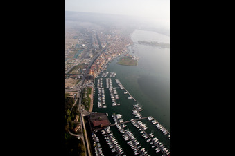 Bird's eye view of Sottomarina in Faro in the state Veneto, Italy