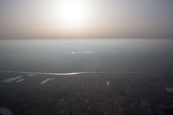 Fossone d'Adige in the state Veneto, Italy seen from above