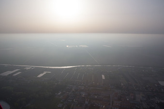 Fossone d'Adige in the state Veneto, Italy from the plane