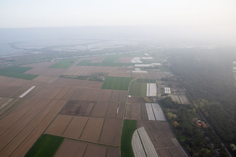 Bird's eye view of Fossone d'Adige in the state Veneto, Italy